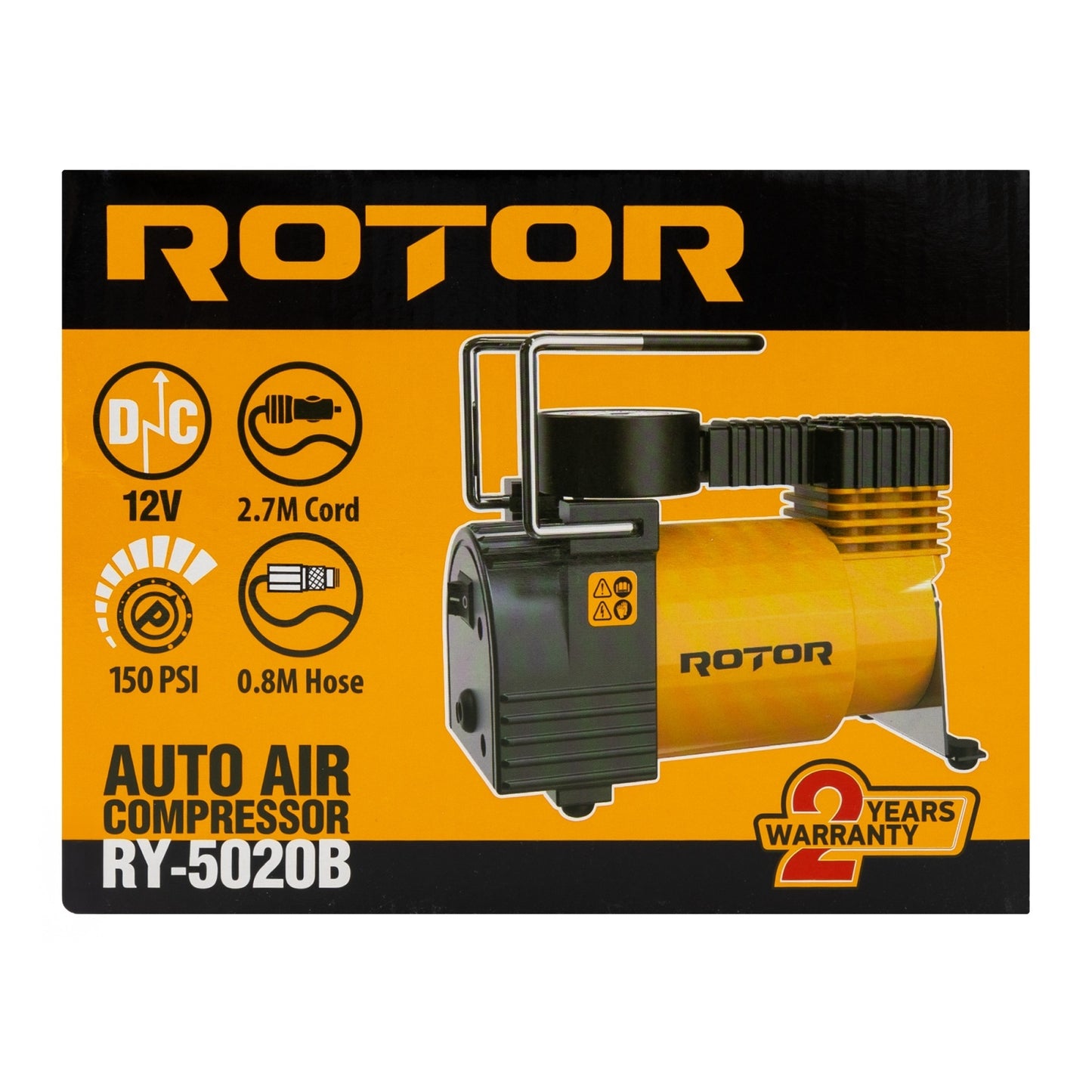 Compresor auto 12V, 10 bar / 150 psi, 30 l/min ROTOR RY-5020B