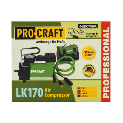 Compresor auto Procraft LK170, 12 V, 35 l/min, 7 bari, 120 W