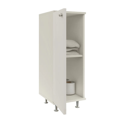 Corp Baie haaus Zaria, 1 Usa, Alb lucios/Alb, MDF, L 30 x l 35 x H 85 cm