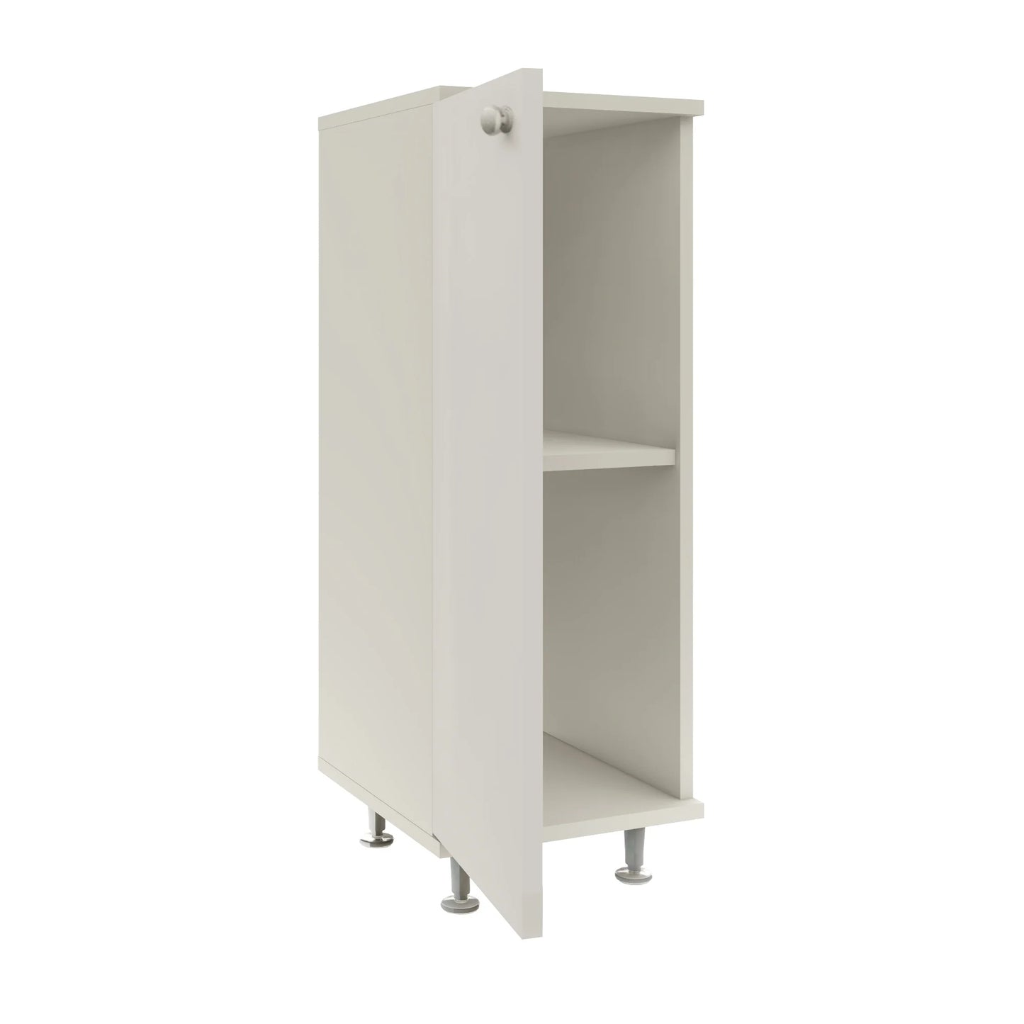 Corp Baie haaus Zaria, 1 Usa, Alb lucios/Alb, MDF, L 30 x l 35 x H 85 cm