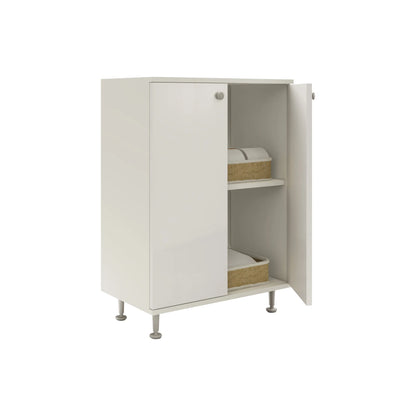 Corp Baie haaus Zaria, 2 Usi, Alb lucios/Alb, MDF, L 60 x l 35 x H 85 cm