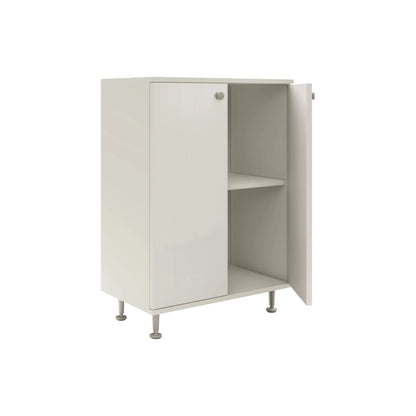 Corp Baie haaus Zaria, 2 Usi, Alb lucios/Alb, MDF, L 60 x l 35 x H 85 cm