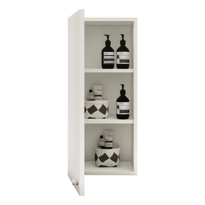 Corp Baie haaus Zaria, Suspendat, 1 Usa, Alb lucios/Alb, MDF, L 30 x l 22 x H 72 cm