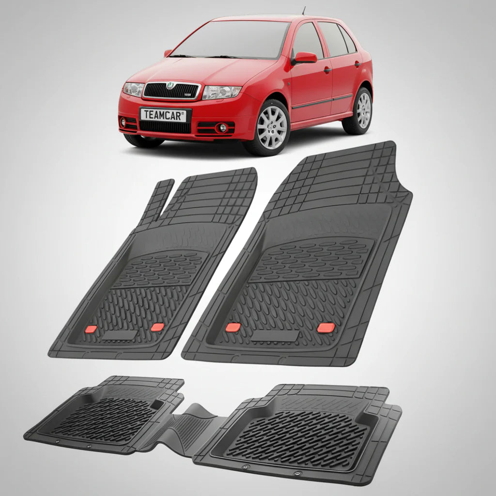 Covorașe Skoda Fabia I 2004-2007 | Black Edition – TeamCar®