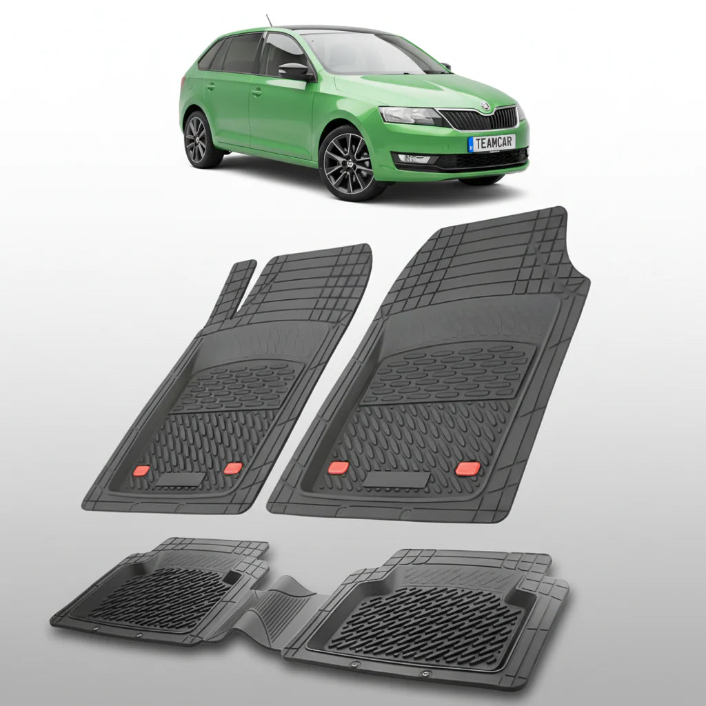 Protecții tip tăviță Skoda Rapid I Spaceback 2013-2017 | Black Edition – TeamCar®