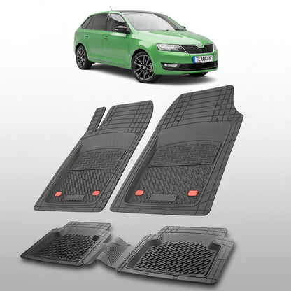 Protecții tip tăviță Skoda Rapid I Spaceback 2013-2017 | Black Edition – TeamCar®