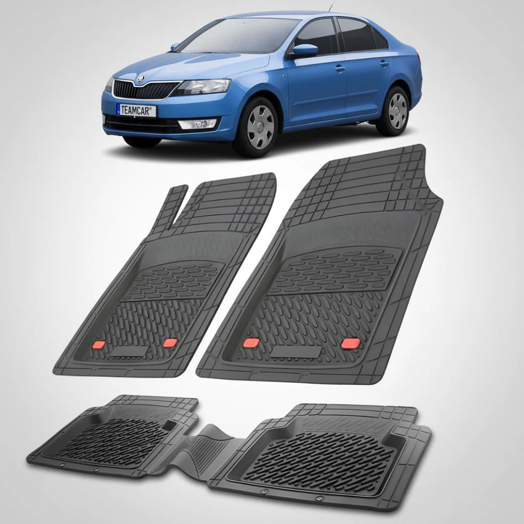 Preșuri cauciuc Skoda Rapid I 2012-2017 | Black Edition – TeamCar®