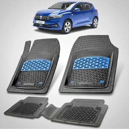 Set Covorașe Dacia Sandero III Hatchback 2020-prezent Compatibile | Blue Edition – TeamCar®