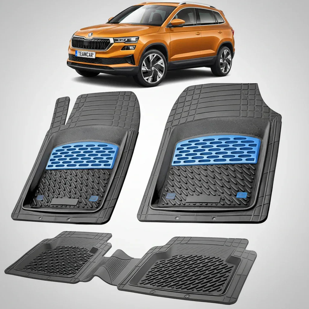 Covorașe Skoda Karoq I 2017+ | Blue Edition – TeamCar®