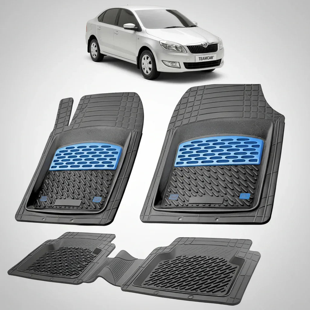 Covorașe Skoda Rapid I 2012-2019 | Blue Edition – TeamCar®