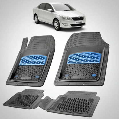 Covorașe Skoda Rapid I 2012-2019 | Blue Edition – TeamCar®