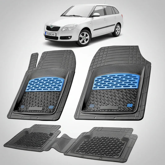 Covorașe Skoda Fabia II 2007-2014 | Blue Edition – TeamCar®