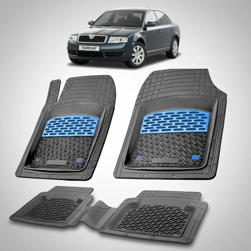 Covorașe Skoda Superb I 2001-2008 | Blue Edition – TeamCar®