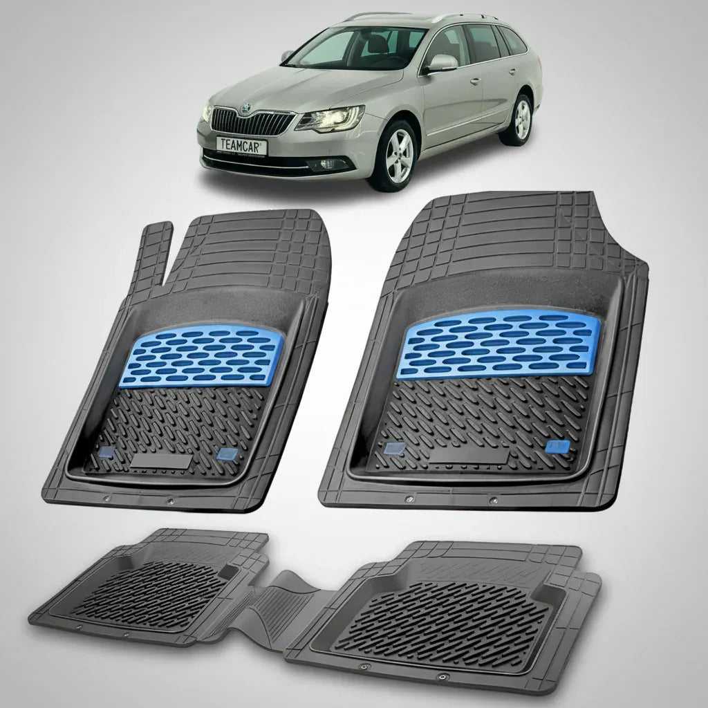 Covorașe Skoda Superb II Combi 2013-2015 | Blue Edition – TeamCar®