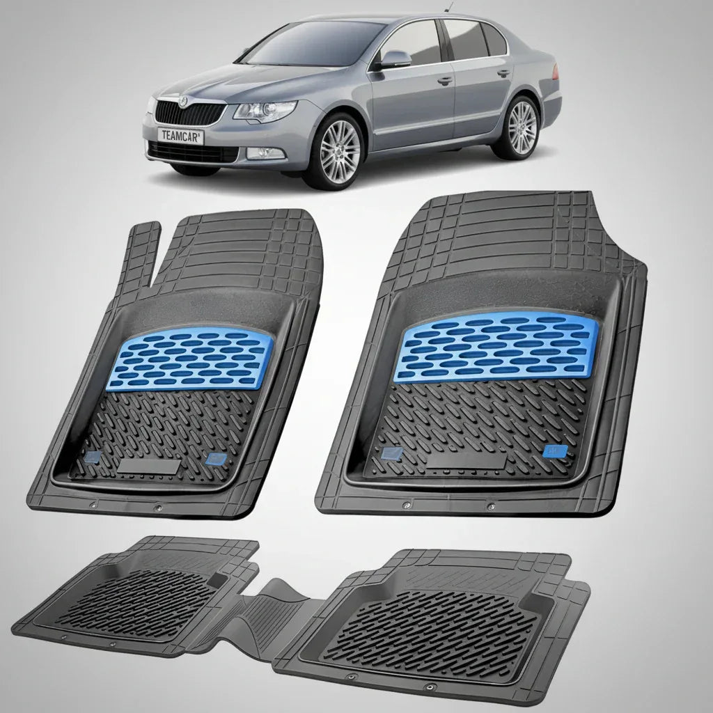 Covorașe Skoda Superb II 2008-2015 | Blue Edition – TeamCar®