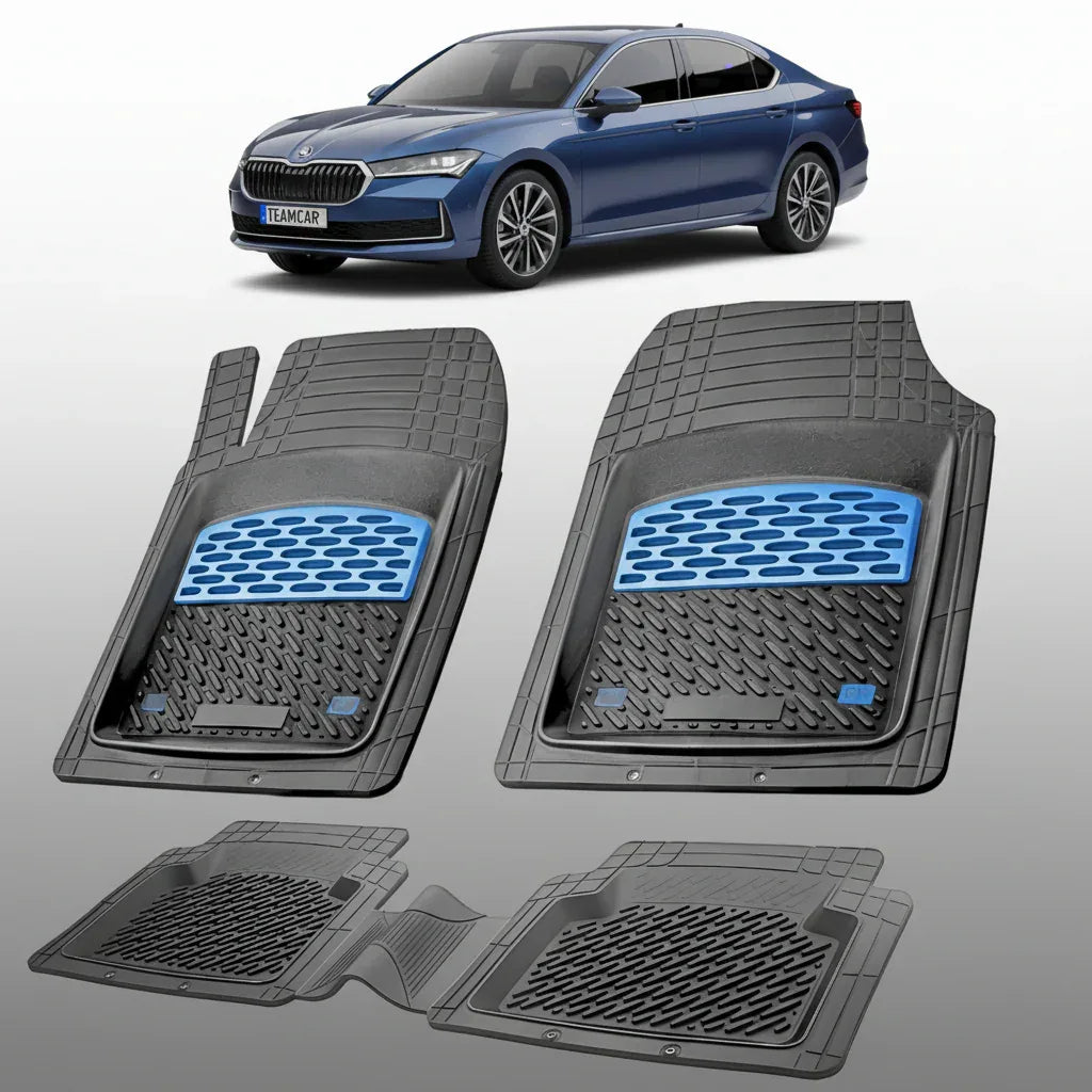Covorașe Skoda Superb IV 2023+ | Blue Edition – TeamCar®