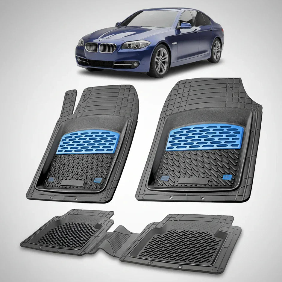 Covorase Cauciuc Tip Tavita Compatibile BMW Seria 5 F10/F11 2010-2017 I Blue