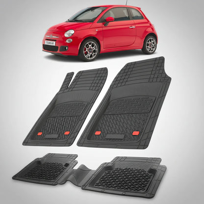 Covorase Fiat 500 Hatchback Compatibile 2007-2015 | Black