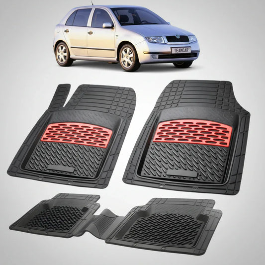Covorașe Skoda Fabia I 1999-2007 | Red Edition – TeamCar®