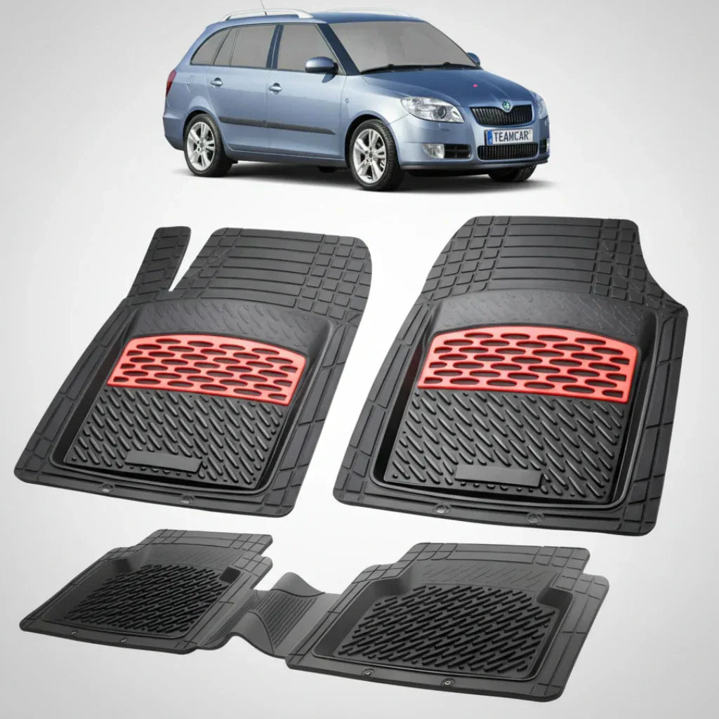 Covorașe Skoda Fabia II Combi 2007-2014 | Red Edition – TeamCar®