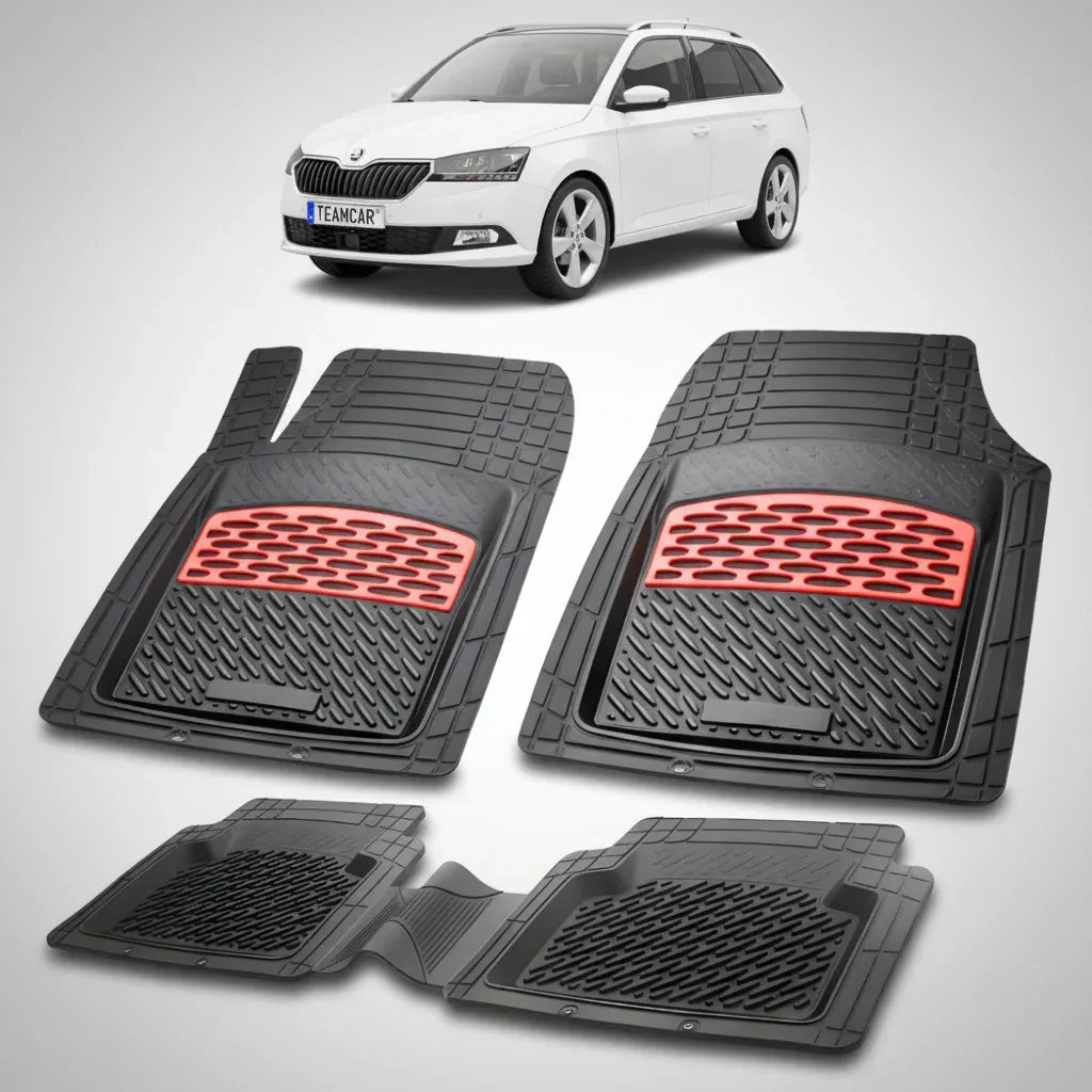 Covorașe Skoda Fabia III Combi Facelift 2018-2021 | Red Edition – TeamCar®