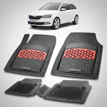 Covorașe Skoda Fabia III Combi Facelift 2018-2021 | Red Edition – TeamCar®