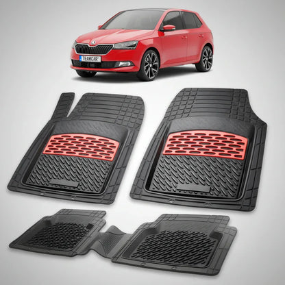 Covorașe Skoda Fabia III Hatchback Facelift 2018-2021 | Red Edition – TeamCar®