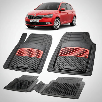 Covorașe Skoda Fabia III Hatchback 2014-2021 | Red Edition – TeamCar®