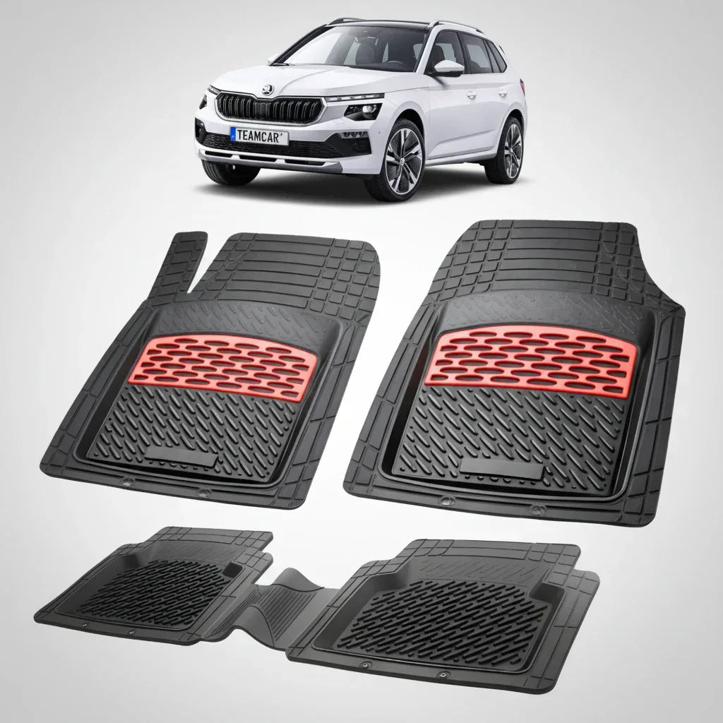 Covorașe Skoda Kamiq I 2019+ | Red Edition – TeamCar®
