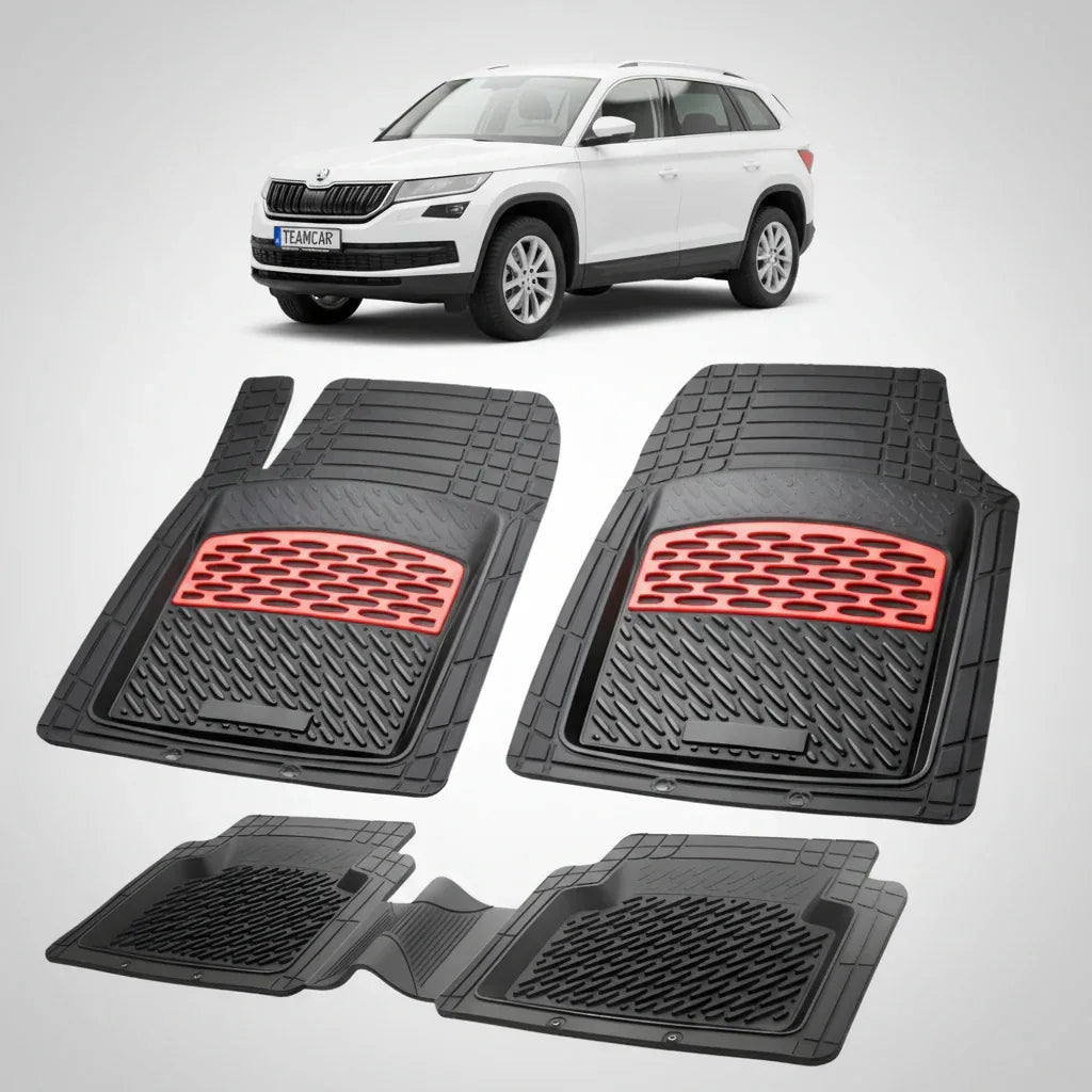 Covorașe Skoda Kodiaq I 2016-2023 | Red Edition – TeamCar®