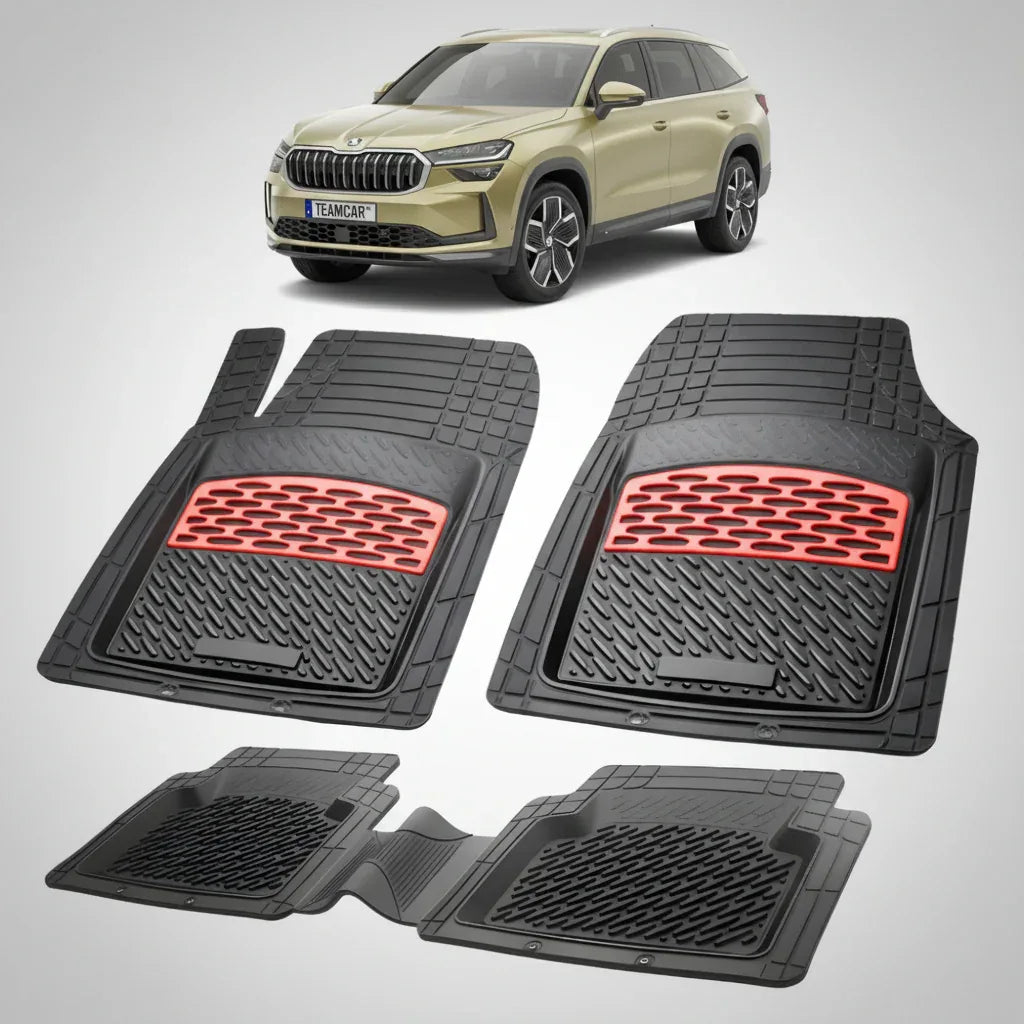 Covorașe Skoda Kodiaq II 2023+ | Red Edition – TeamCar®