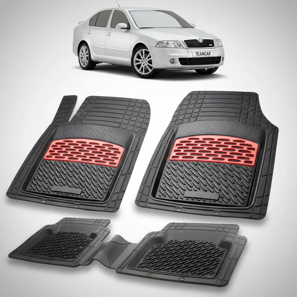 Covorașe Skoda Octavia II Sedan 2004-2013 | Red Edition – TeamCar®