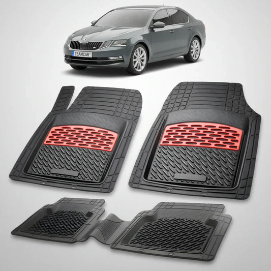 Covorașe Skoda Octavia III Sedan 2013-2020 | Red Edition – TeamCar®