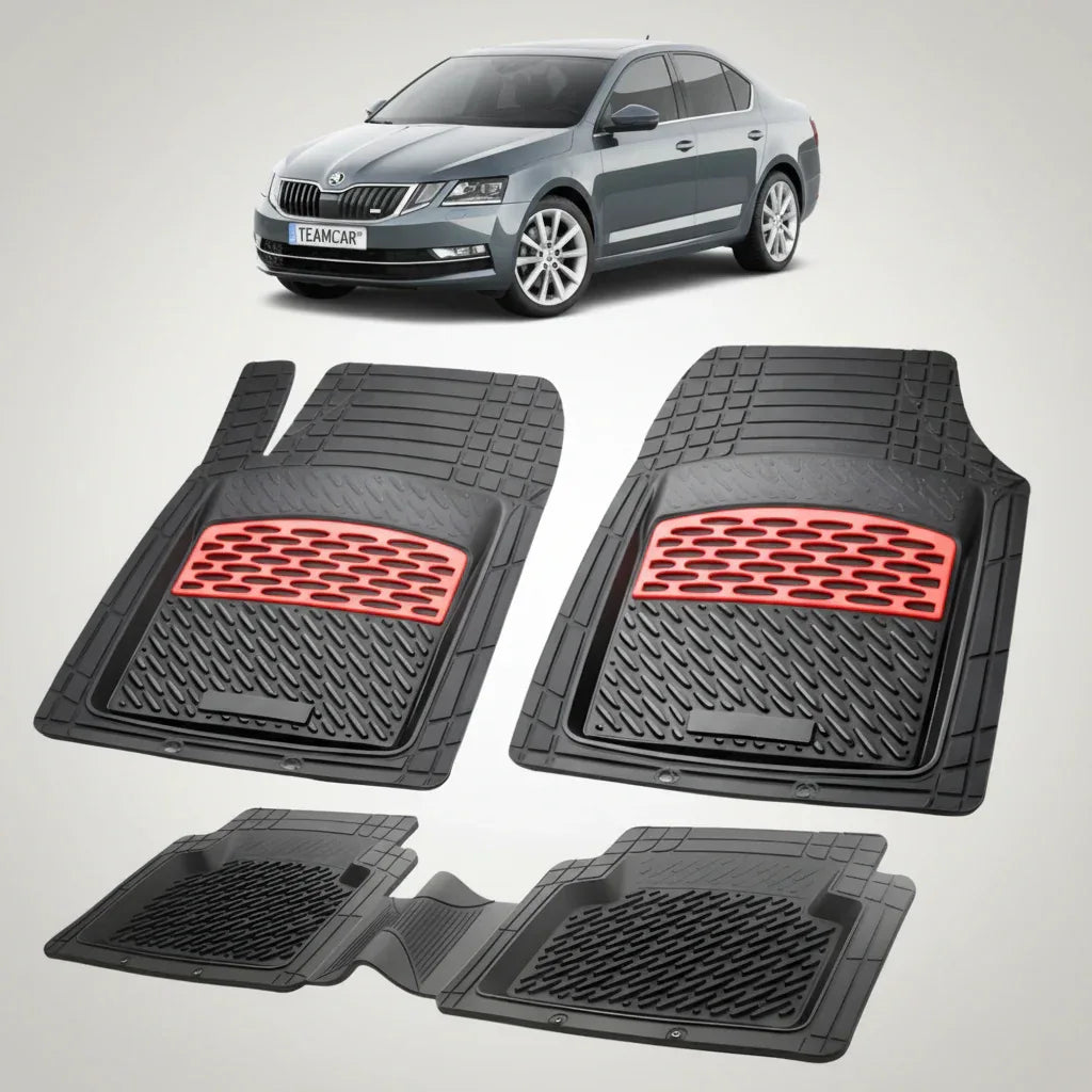 Covorașe Skoda Octavia III Sedan 2013-2020 | Red Edition – TeamCar®