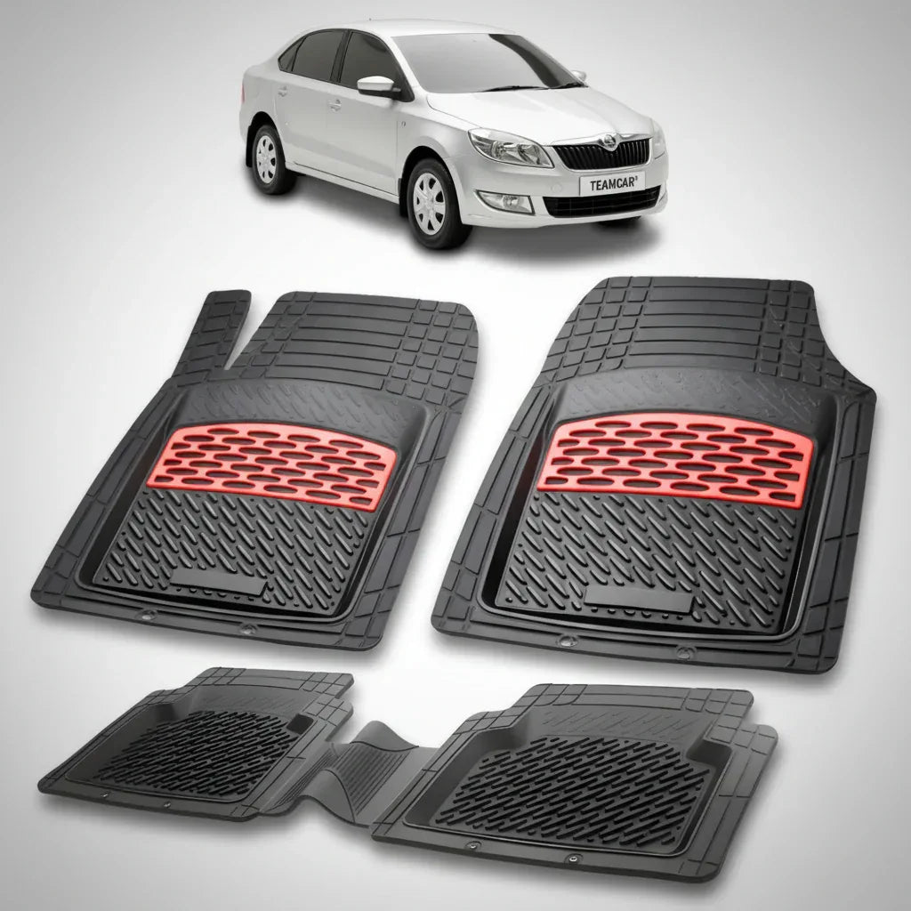 Covorașe Skoda Rapid I 2012-2019 | Red Edition – TeamCar®