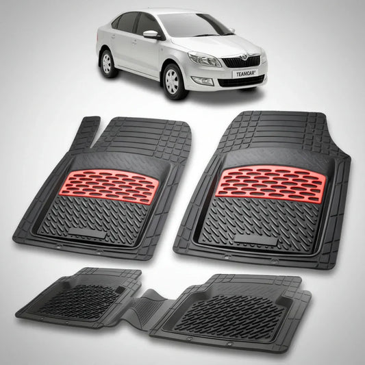 Covorașe Skoda Rapid I 2012-2019 | Red Edition – TeamCar®