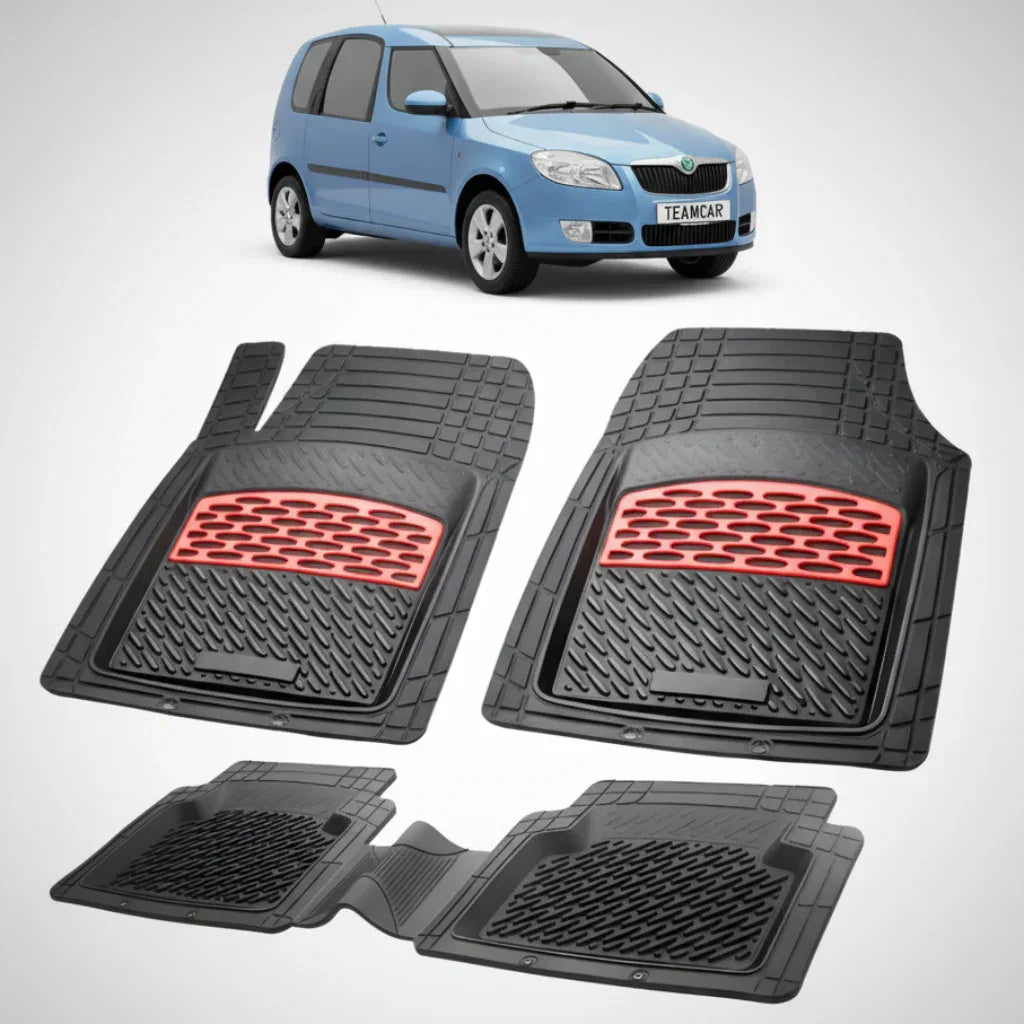 Covorașe Skoda Roomster I 2006-2015 | Red Edition – TeamCar®