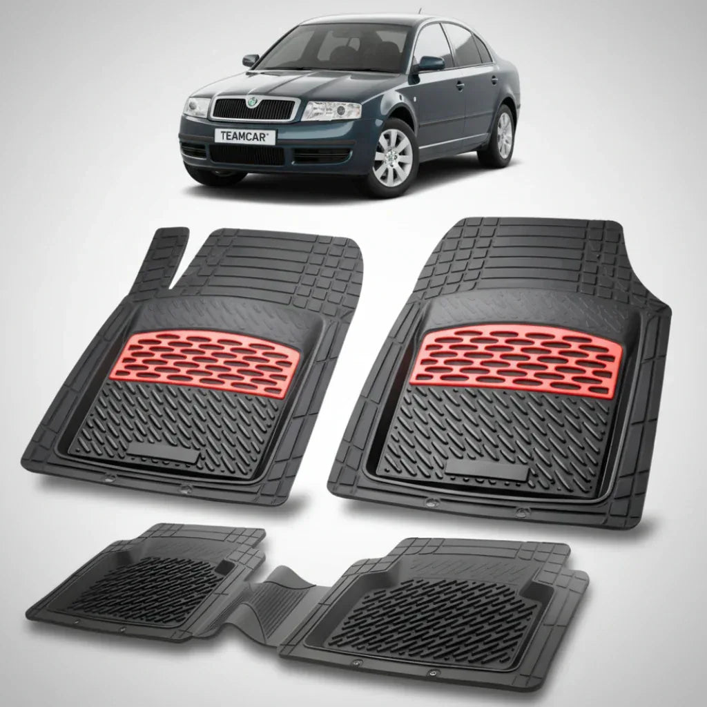 Covorașe Skoda Superb I 2001-2008 | Red Edition – TeamCar®