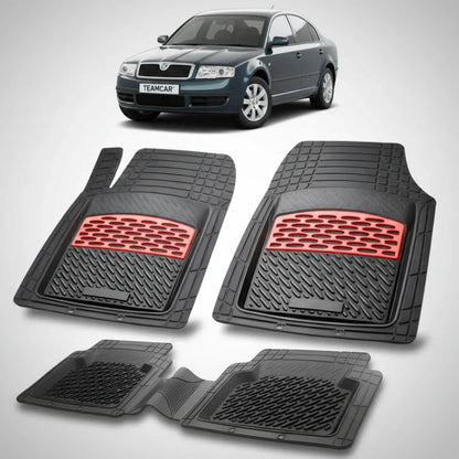 Covorașe Skoda Superb I 2001-2008 | Red Edition – TeamCar®