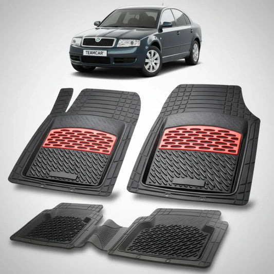Covorașe Skoda Superb I 2001-2008 | Red Edition – TeamCar®