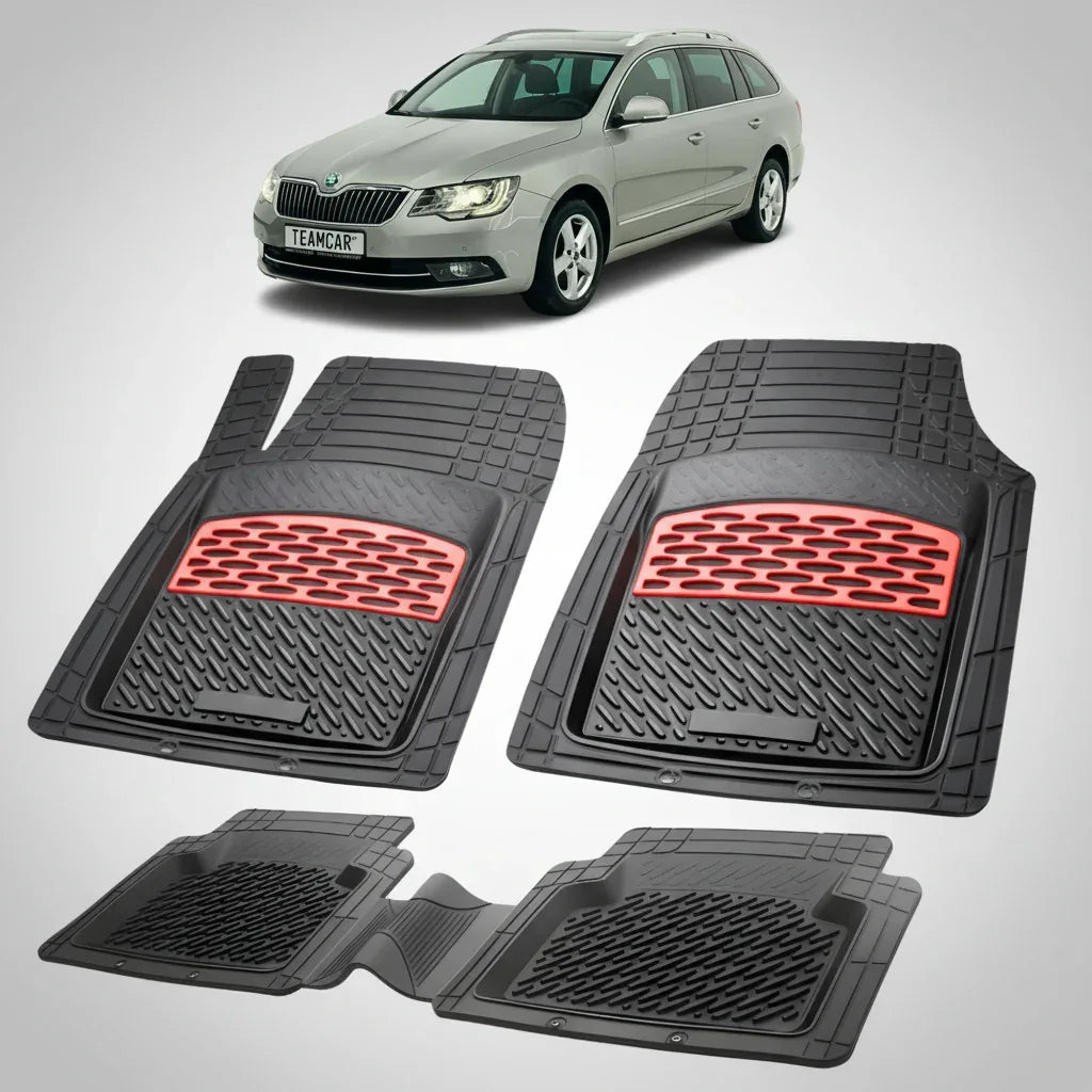 Covorașe Skoda Superb II Combi 2013-2015 | Red Edition – TeamCar®