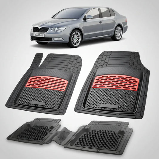 Covorașe Skoda Superb II 2008-2015 | Red Edition – TeamCar®