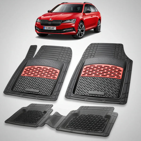 Covorașe Skoda Superb III Combi Facelift 2019-2024 | Red Edition – TeamCar®