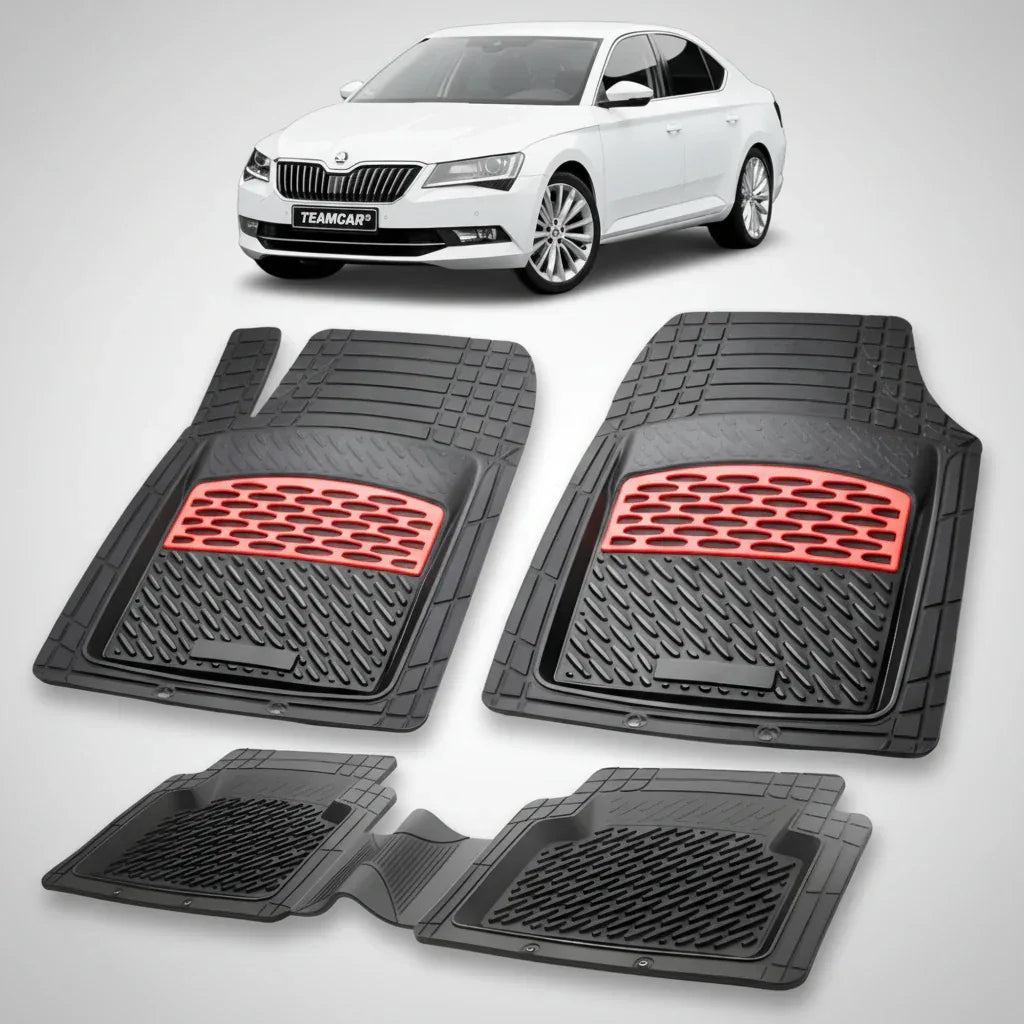 Covorașe Skoda Superb III 2015-2023 | Red Edition – TeamCar®