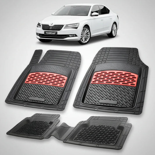 Covorașe Skoda Superb III 2015-2023 | Red Edition – TeamCar®
