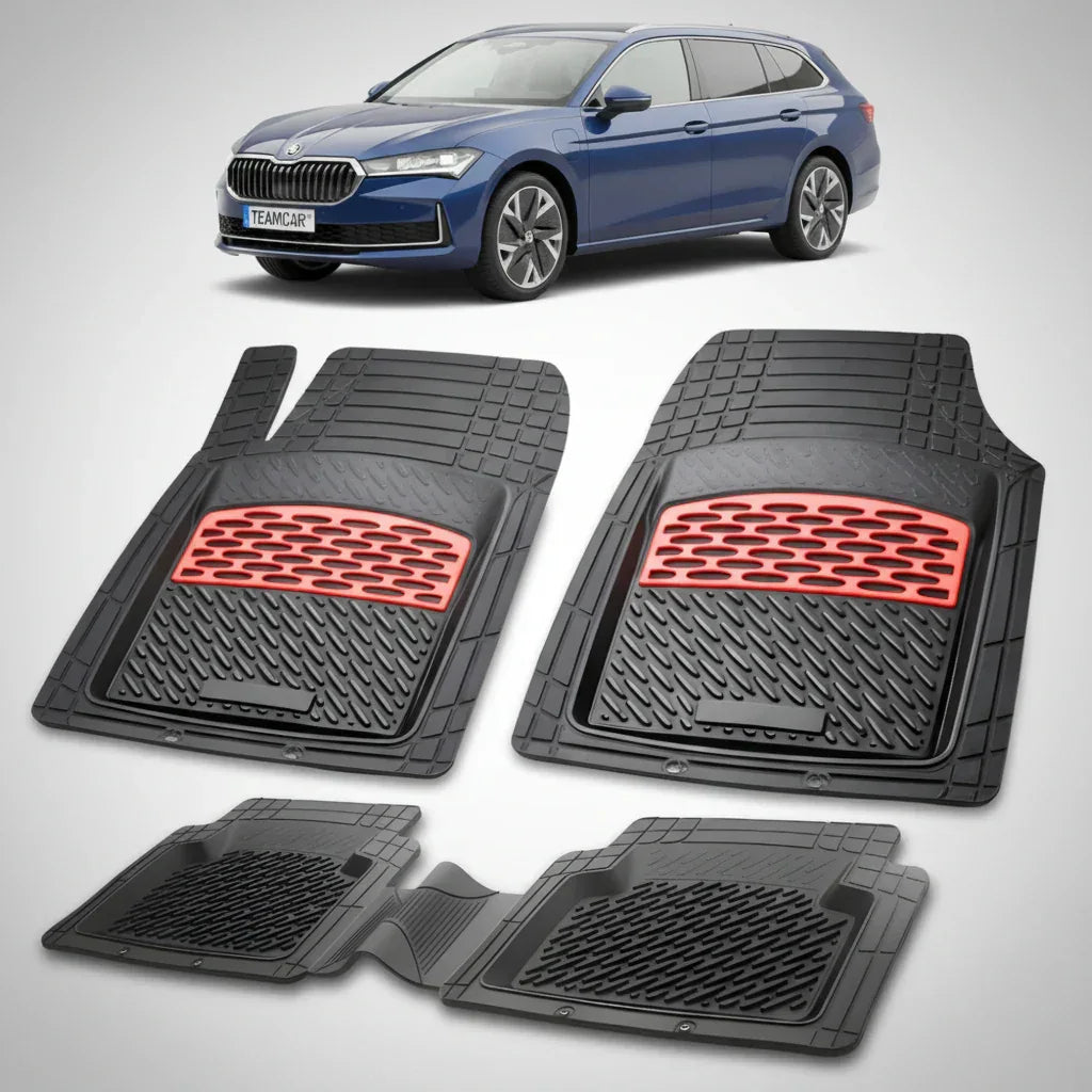 Covorașe Skoda Superb IV Combi 2024+ | Red Edition – TeamCar®