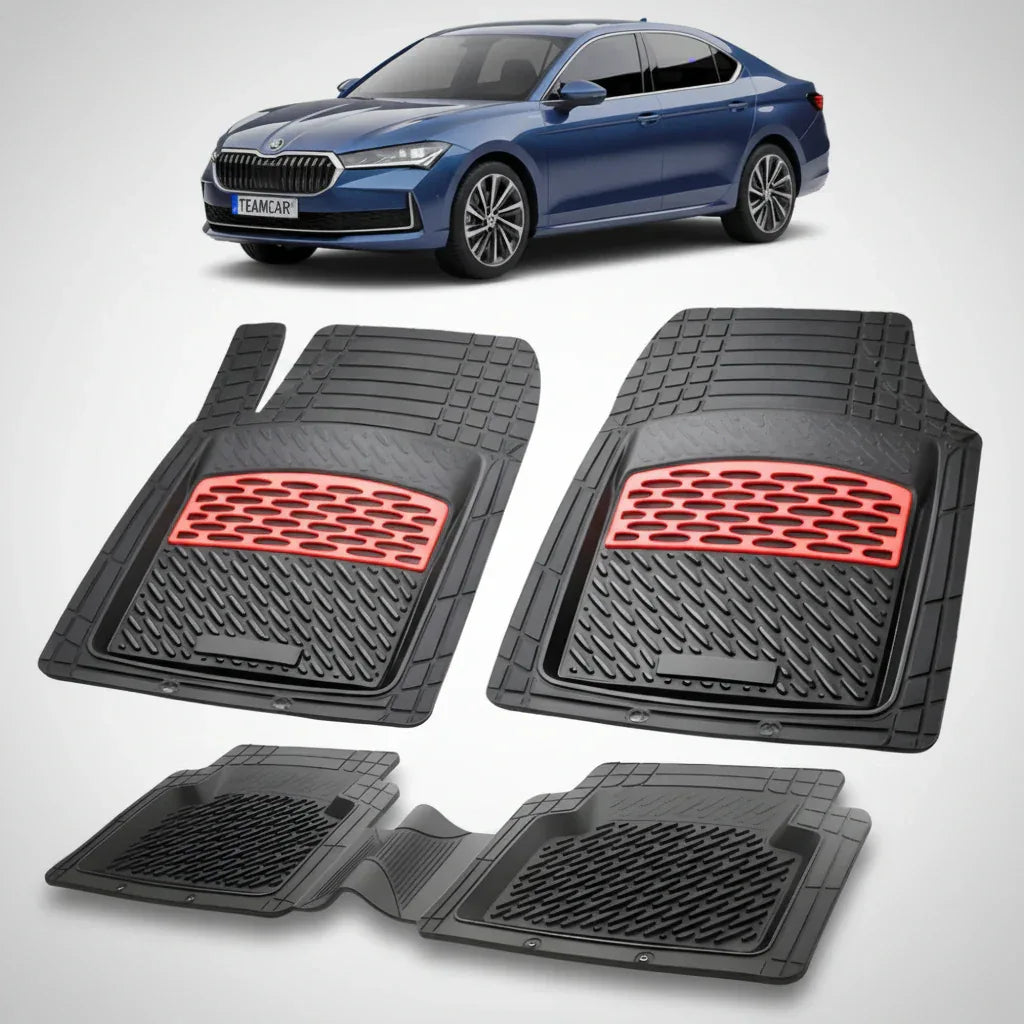 Covorașe Skoda Superb IV 2023+ | Red Edition – TeamCar®