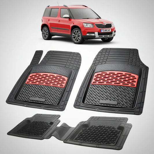 Covorașe Skoda Yeti I 2009-2017 | Red Edition – TeamCar®