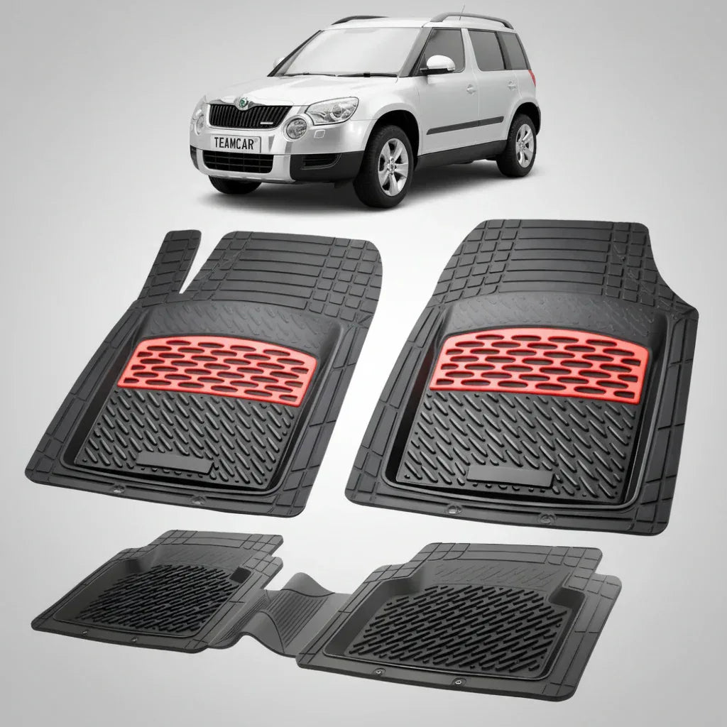 Covorașe Skoda Yeti I 2009-2013 | Red Edition – TeamCar®