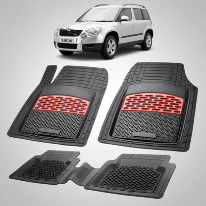 Covorașe Skoda Yeti I 2009-2013 | Red Edition – TeamCar®